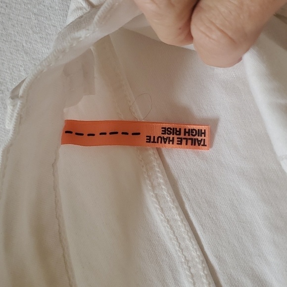 Garage High Rise Raw Hem White Sz. 12 Jeans - Picture 7 of 14